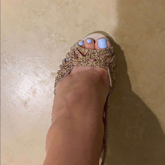 Grey Met Rhinestone Heels - Picture 8 of 8